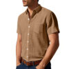 7577d899-b5da-4da2-a234-ceadb507edde.jpg Solid Color Linen Shirt Short Sleeve Men