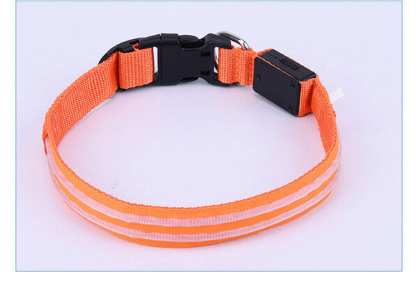 587638193 Pet Supplies LED Flash Dog Collar Nylon Translucent Double Fiber Medium Large Neck Usb Luminous Collar