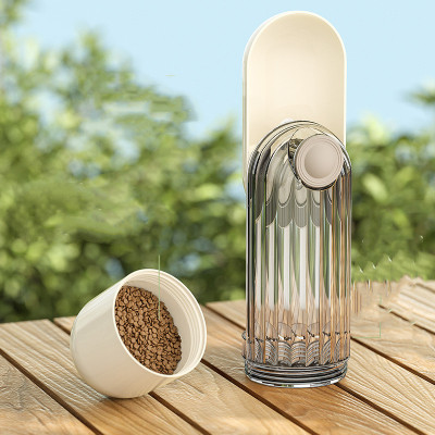587634445 2 In 1 Pet Water Cup Segment Design Green Dog Walking Portable Drinking Cup Dog Feeding Supplies Pet Supplies Dog Walking Water