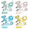 Printed Six-Piece Pet Supplies Comfortable Polyester Dog Strap With Double-Sided Printing Dog Chest Strap