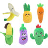 587814077 Pet Plush Sound Toys Fruits and Vegetables Dogs and Cats Educational Toys Supplies Cactus, Corn, Eggplant