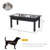 78c3b10c-e5c6-4c57-af7d-6902e3909cc5.jpg 23" Wooden Heavy Duty Dog Food Bowls Pet Elevated Feeding Station -Black