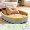 587693162 Dog House Winter Warm Dog Bed Half-Enclosed Pet Dog House Cat Bed Pet Mat Pet Cage Pet Enclosure