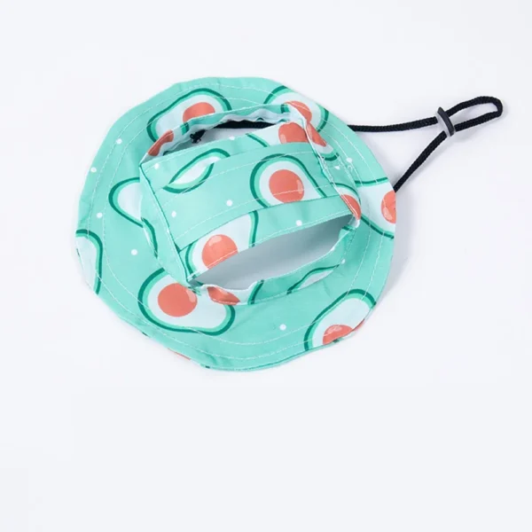 587813844 Fashion Dog Hat Adjustable Pet Bucket Hats with Ear Holes Summer Outdoor Round Brim Sun Hat for Samll Dogs Cats Pet Supplies