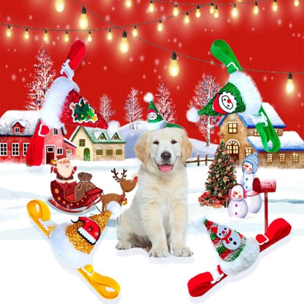 587639412 Pet Cat Dog Caps Cone Hat With Adjustable Strap Dog Christmas Headpiece Costume Cap Party Supplies