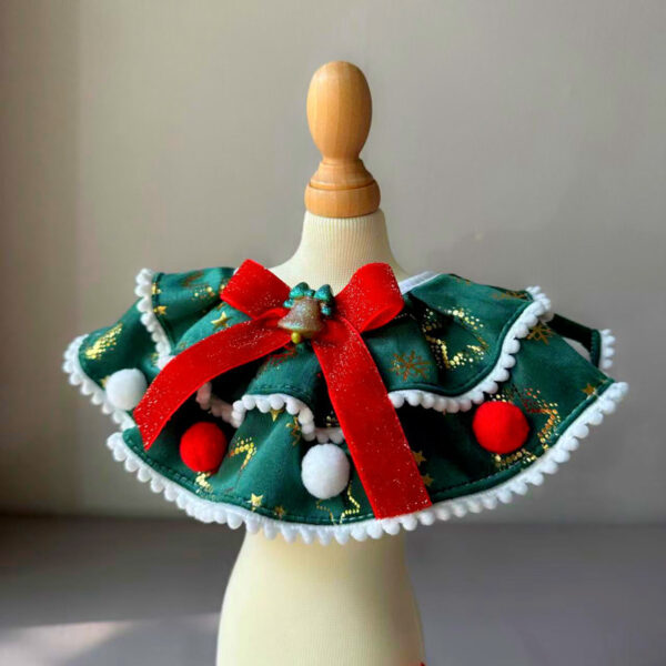 587637021 Pet Christmas Day Dress Up Scarf Decoration Supplies Dog Scarf Cat Water Scarf Mouth Tie Bow