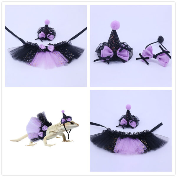 587813828 Little Pet Halloween Party Dress Up Supplies Guinea Pig Lizard Rabbit Hat Climbing Pet Kuromi Puffy Skirt