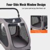 7b0a716d-03c7-4487-95da-9ef7a0596e0e.jpg Pet Stroller 4-Wheels Dog Stroller Carrier 160lbs Weight Capacity Portable