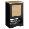 7bb4cde8-7d6b-4477-94b0-9f3b29df05f8.jpg Feeding Station With 1 Storage Cabinets, Pet Feeding Station With 2 Elevated Dog Bowls, Side Hooks, Anti-tip Kit, Hidden Pet Feeder Station For Feeding Watering, Black