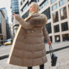 8106abef-0d06-4572-9aa5-29ca2f886ae2.jpg Winter Slim Long Jacket With Fur Hood And Belt Fashion Solid Hooded Coat Warm Clothing For Women