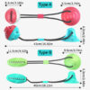 587691055 Dog Food Toys - Silicone Suction Interactive Chew Toy, Dental Cleaning Chew Brush for Puppy Teething & Pet Feeding Supplies