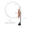Suction cup cat toy stick that can be attached and held with steel wire multi head interchangeable cat toy and pet supplies