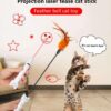 587690364 USB Charging Laser Teasing Cat Stick Infrared Laser Light Pattern Projection Cat Toys Pet Supplies Teasing Cat Pen