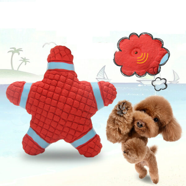 Pet Supplies Latex Starfish Lifebuoy Sound Series Puppy Teddy Medium and Large Dog Toys