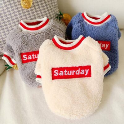 587691494 Soft Pet Clothes Dog Saturday Pet Clothes