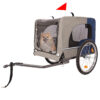 864e0fc3-4344-4d35-9562-cbb1d0bd5d75.jpg Dog Bike Trailer - Folding Pet Trailer Car For Bicycle, Folding Pet Carrier With 20 Inch Wheels, 2 Entrances, Safety Flag, Easy To Connect & Store