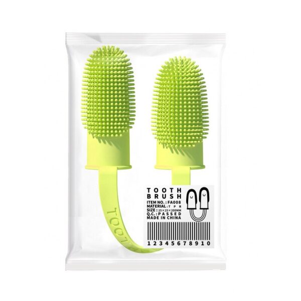 587690289 New Dog Toothbrush Double Fingers Pet Supplies Teeth Cleaning Finger Sleeves Oral Cleaning Tools Puppy Accessories Useful Gadget