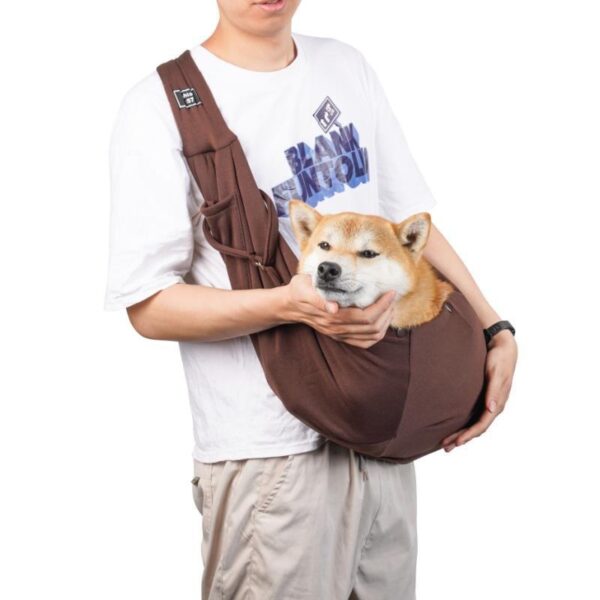 Crossbody breathable dog folding pet bag with large capacity pet supplies portable cat bag for outdoor use
