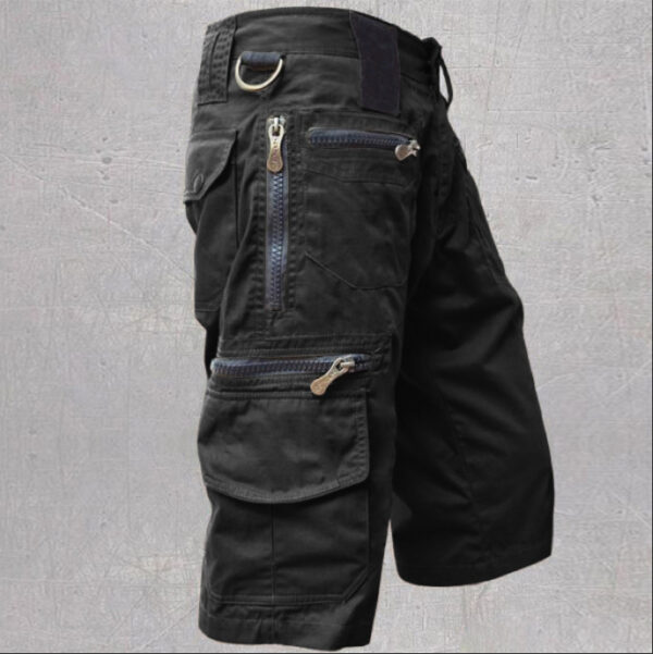 86feba2c-baa8-40b5-acad-5458a85b862a.jpg Loose Straight Summer Plus Size Trend Casual Multi-bag Pure Cotton Workwear Shorts Men