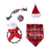 Christmas Pet Supplies Set Molar Cotton Rope Pet Costume Christmas Pet Toy Set