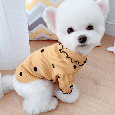 892619522281.jpg Dot turtleneck dog bottoming shirt