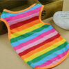 Pet Pet Tiger Pet Clothing Dog Clothes Spring Summer And Autumn Colorful Striped Teddy Vest Cat Supplies Cotton