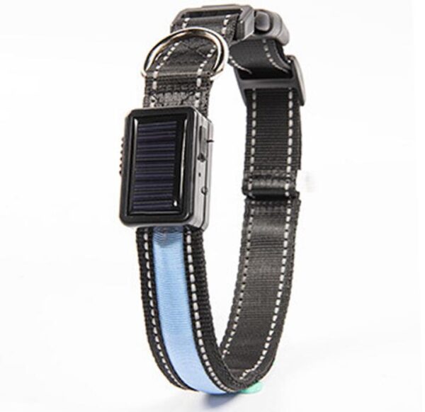 587639319 LED solar luminous collar charging flash collar Teddy luminous neck rope pet supplies dog collar accessories