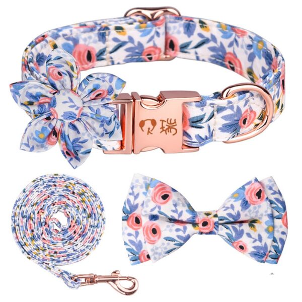 Sunflower Pet Collar Cotton Breathable Dog Collar Zou Ju Printed Neck Ring Pet Supplies