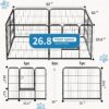 8a6cb43e-3e47-480d-a579-93c928d8a66b.jpg Indoor Outdoor Dog Playpen, Premium Pet Puppy Fence With Gate, Portable Cage