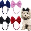 8d1a90b5-f032-425f-9986-3bdcf23e368e.jpg 4Pcs Dog Hair Bow Headband For Small Medium Dogs, Adjustable Pet Dog Hair Bow Headband For Pets Puppy Cats Grooming Accessories