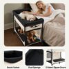 8dfb3666-2232-4877-8663-0fa116f47496.jpg Elevated Lounge Pet Bed Foldable Bunk Dog Bed With Wheels & Side Bags L