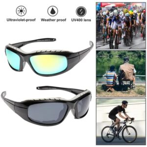 8e04633e-3bbc-437c-8948-c9d650be8e33.jpg 2 Pairs Motorcycle Padded Foam Wind Resistant Riding Glasses Sunglasses