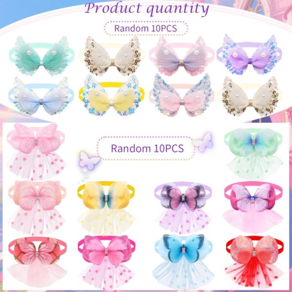 20Pcs Cute Dog Collar Grooming Accessory For Small Breed Puppies Cats