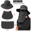 902e20fc-6760-4742-bd0a-cc83dc11aa62.jpg Wide Brim Sun Hat UV Protection Bucket Cap For Hiking Camping Fishing Safari Men
