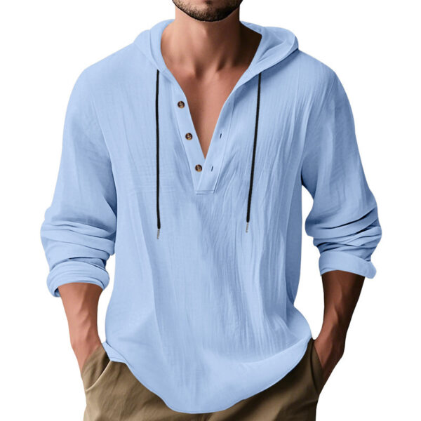 90475f2d-2a14-4a17-aeaf-49c9036b3aaa.jpg Hooded Casual Loose-fitting T-shirt Sweater For Men