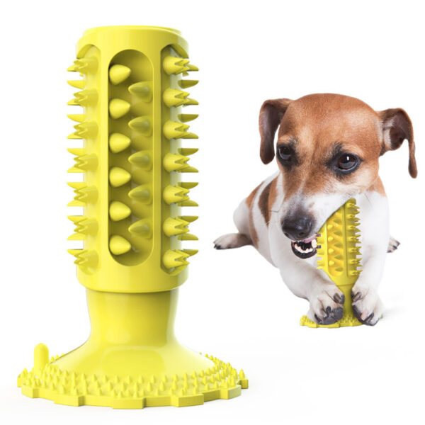Suction Cup Sound Dog Toy Bite Resistant Molar Stick Dog Toothbrush Pet Supplies