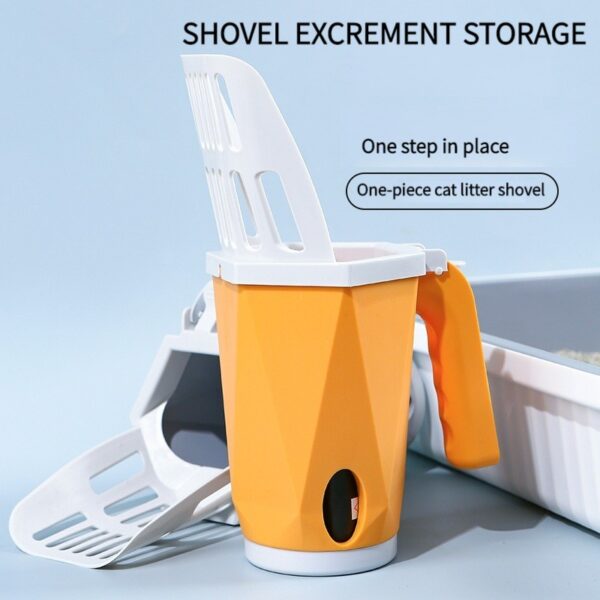 587814551 Cat Litter Shovel Self Cleaning Cats Litter Scooper Portable Cat Litter Box Kitten Toilet Cleaning Tool Pet Cat Supplies