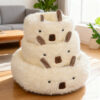 587693143 Dog Bed Winter Warm Half-Enclosed Dog Bed Pet Nest Dog Pad Pet Dog House Pet Bed Pet Enclosure
