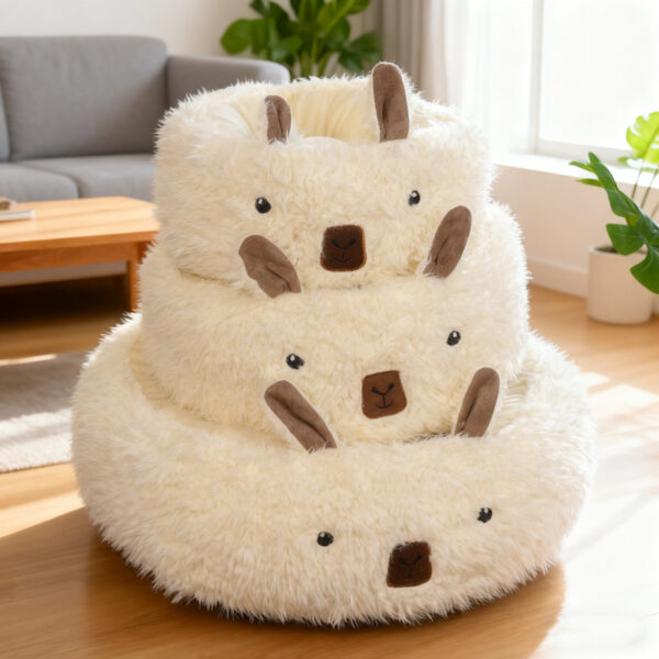 587693143 Dog Bed Winter Warm Half-Enclosed Dog Bed Pet Nest Dog Pad Pet Dog House Pet Bed Pet Enclosure