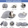 587638536 Foldable Breathable Pet Bed Cat Kennel Cave Tunnel Semi-Enclosed Creative Cat Mat Cat And Dog Supplies