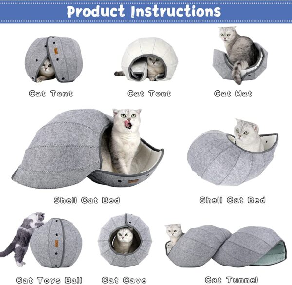 587638536 Foldable Breathable Pet Bed Cat Kennel Cave Tunnel Semi-Enclosed Creative Cat Mat Cat And Dog Supplies
