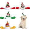587639411 Pet Cat Dog Caps Cone Hat With Adjustable Strap Dog Christmas Headpiece Costume Cap Party Supplies