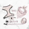 Printed Six-Piece Pet Supplies Comfortable Polyester Dog Strap With Double-Sided Printing Dog Chest Strap