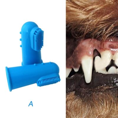 587637074 Pet Toothbrush Silicone Finger Dog Toothbrush Cat Finger Sets Brushing Teeth Oral Cleaning Supplies