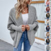9623ba5c-ca35-43a7-9935-26fbd5fd2b80.jpg New Loose Knitted Sweater Solid Color Bat Sleeve Large Lapel Cardigan Autumn And Winter Fashion Jacket For Women Clothing
