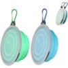 Portable pet dog folding bowl slow food bowl silicone pet bowl dog basin cat bowl drinking water supplies