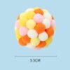 587691307 1 PC Pet Supplies Cat Self-excited Ball Funny Cat Ball Plush Bell Ball Multicolor Stitching Christmas Color Cat Throwing Toys