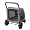 98f95981-206b-45b3-8b6f-a97000a3c46f.jpg Pet Stroller 4-Wheels Dog Stroller Carrier 160lbs Weight Capacity Portable