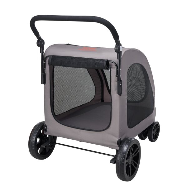 98f95981-206b-45b3-8b6f-a97000a3c46f.jpg Pet Stroller 4-Wheels Dog Stroller Carrier 160lbs Weight Capacity Portable
