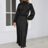 991a00a0-c10c-4252-8eff-1e97e3720690.jpeg Elegant Temperament Long-sleeved Dress Satin Halterneck Formal Evening Dresses Women Clothing